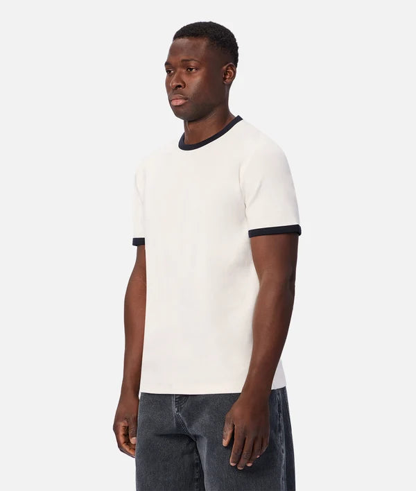 INDUSTRIE -  The Ringer Tee - CREAM/NAVY