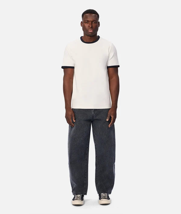 INDUSTRIE -  The Ringer Tee - CREAM/NAVY