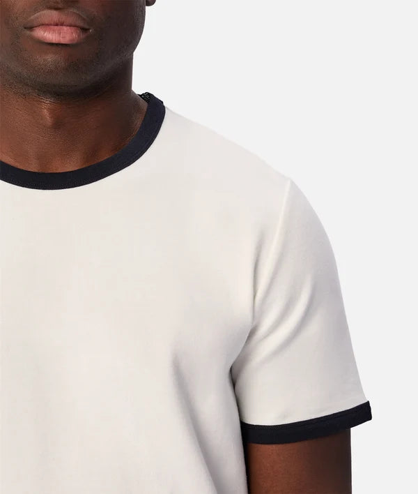 INDUSTRIE -  The Ringer Tee - CREAM/NAVY