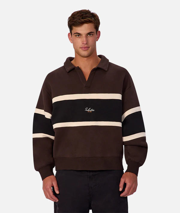 INDUSTRIE - The Eastbourne Track Top - BROWN COMB