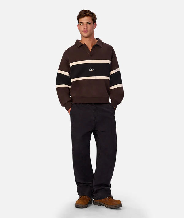 INDUSTRIE - The Eastbourne Track Top - BROWN COMB