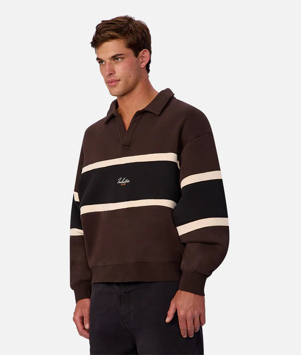 INDUSTRIE - The Eastbourne Track Top - BROWN COMB