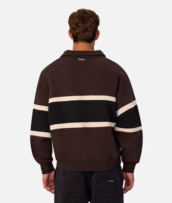 INDUSTRIE - The Eastbourne Track Top - BROWN COMB