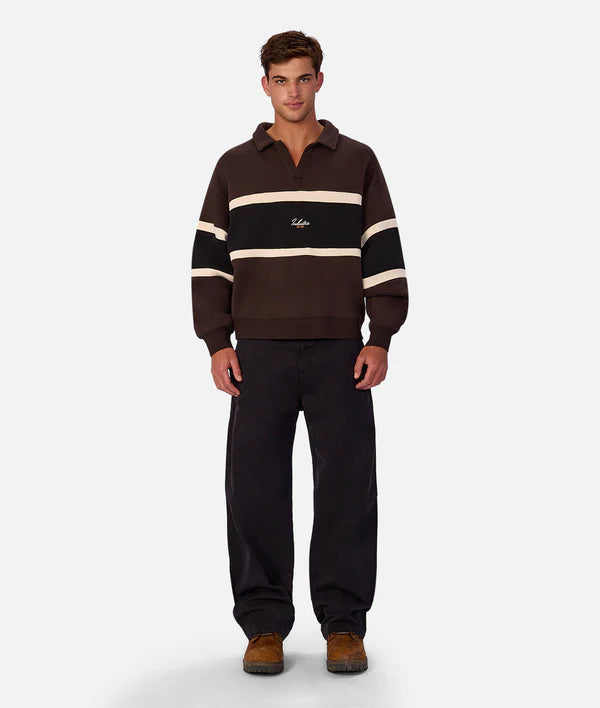 INDUSTRIE - The Eastbourne Track Top - BROWN COMB
