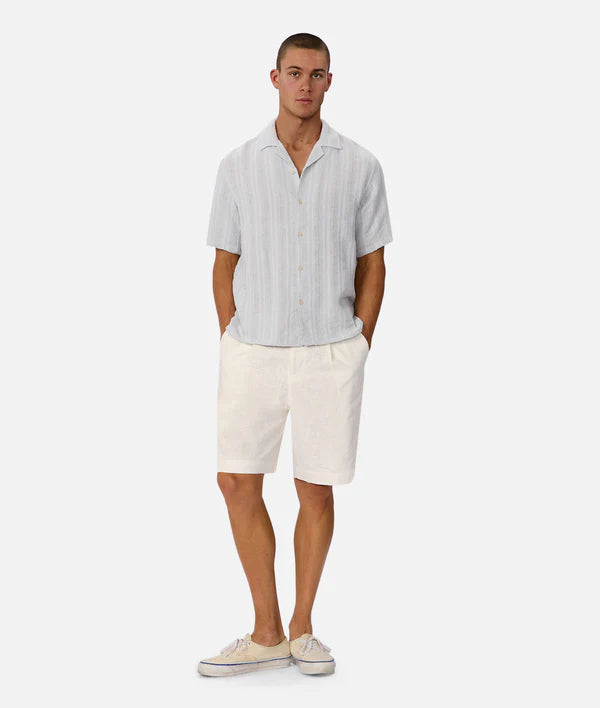 INDUSTRIE - The Modello Short Sleeve Shirt - Silver Blue