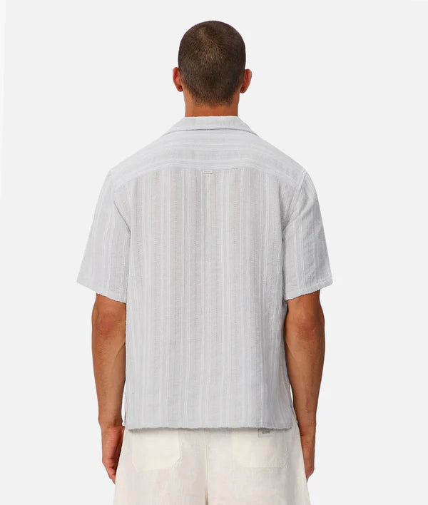 INDUSTRIE - The Modello Short Sleeve Shirt - Silver Blue