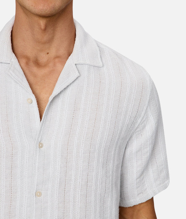 INDUSTRIE - The Modello Short Sleeve Shirt - Silver Blue