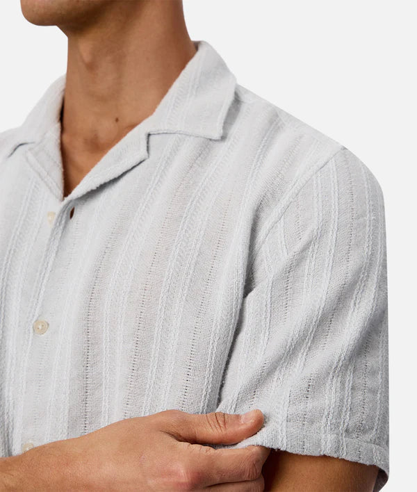 INDUSTRIE - The Modello Short Sleeve Shirt - Silver Blue
