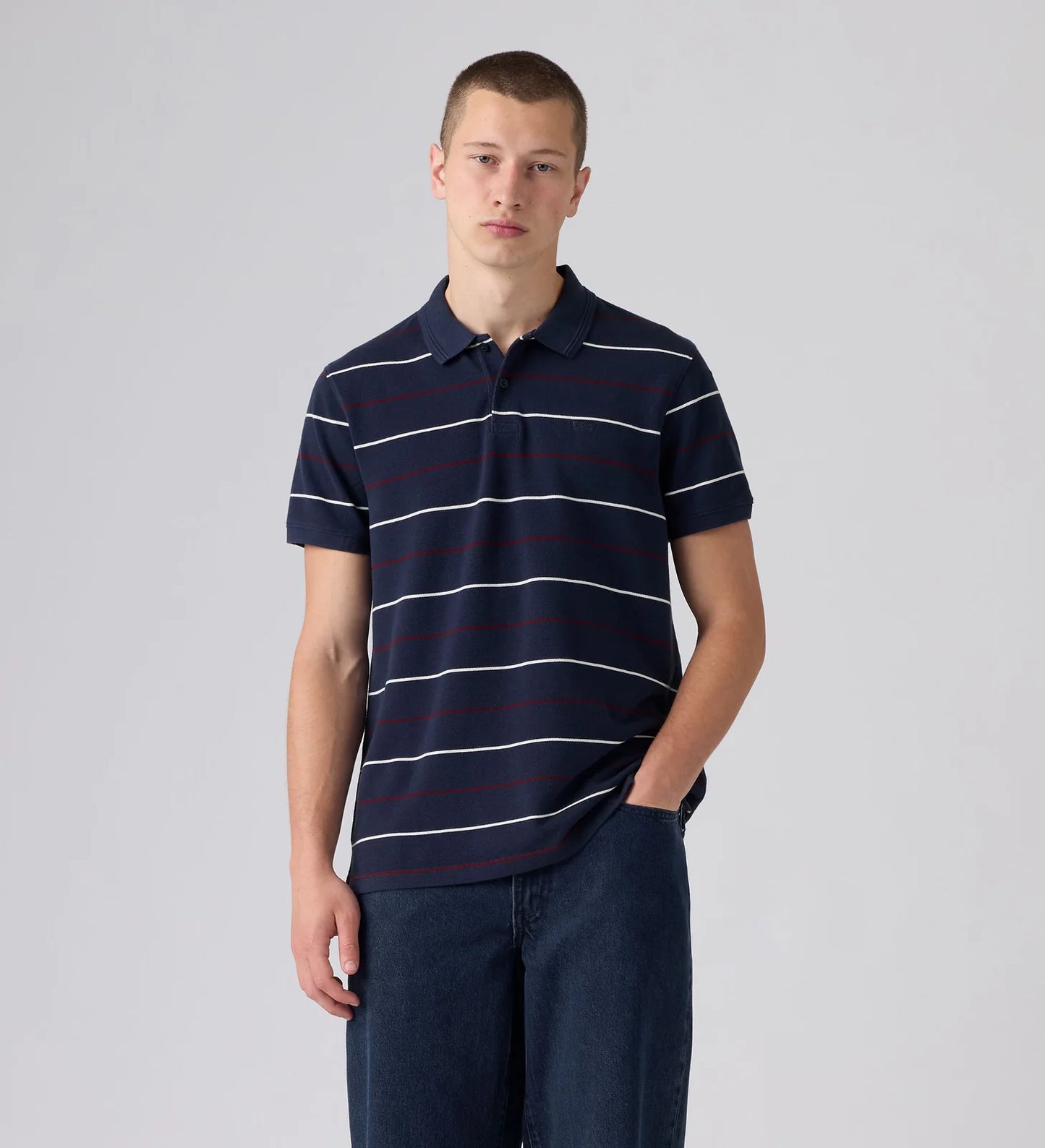 LEVI'S - Men's Original Polo - DOYLE STRIPE NAVY BLAZER