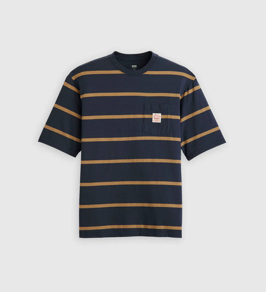 LEVI'S - Short-Sleeve Workwear T-Shirt - Navy Blazer Ermine