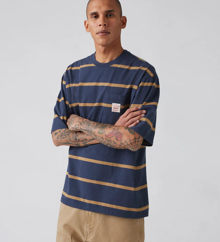 LEVI'S - Short-Sleeve Workwear T-Shirt - Navy Blazer Ermine