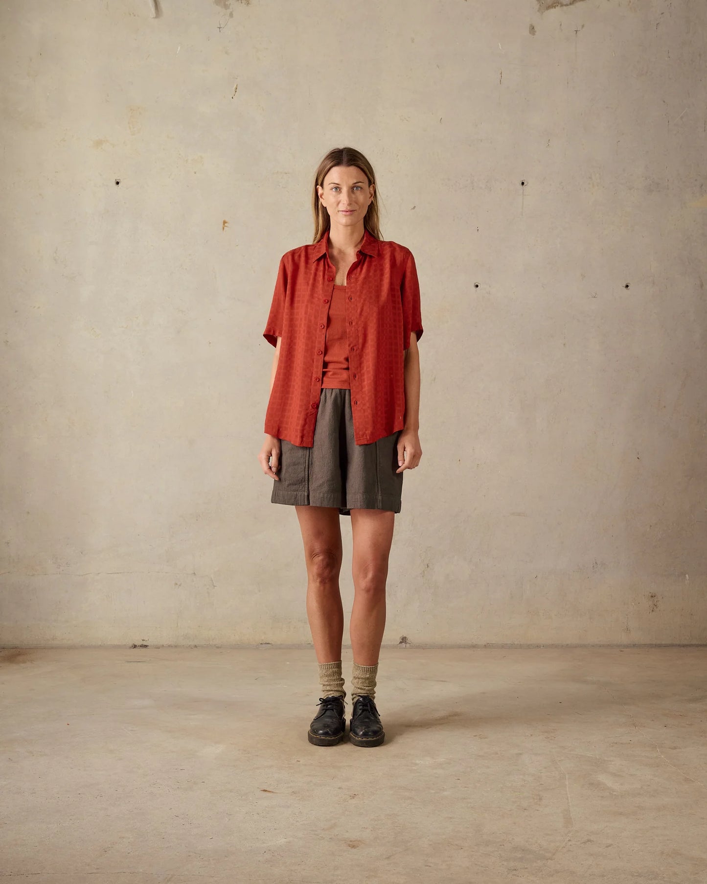 McTAVISH - Oversized Short sleeve Tee - RUST