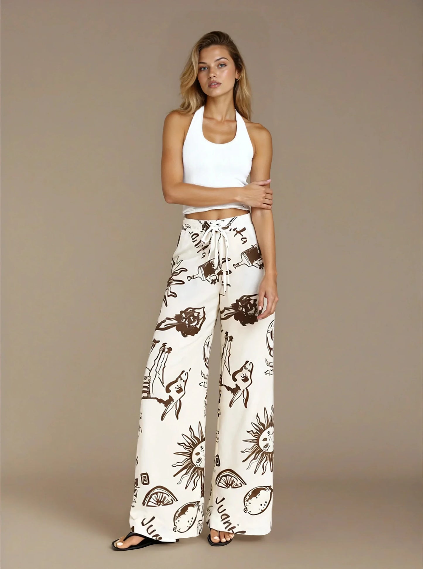 JUAN & ME - Nacida Pants Juanita Print Cream