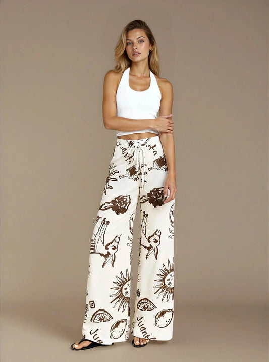 JUAN & ME - Nacida Pants Juanita Print Cream