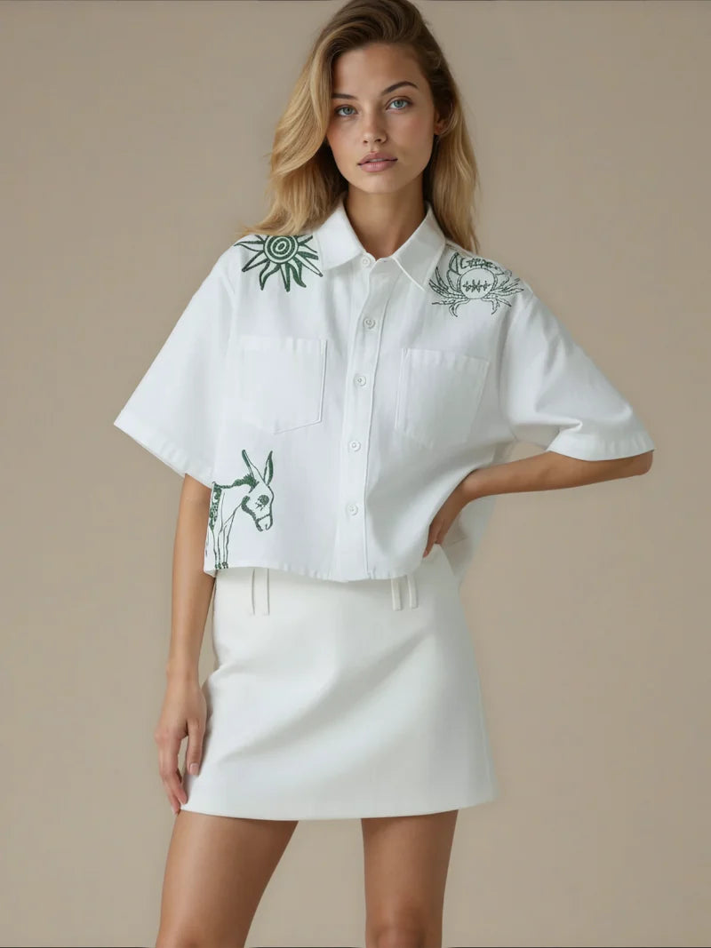 JUAN & ME - Nacida Top Icon - White