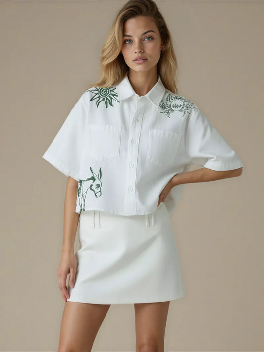 JUAN & ME - Nacida Top Icon - White