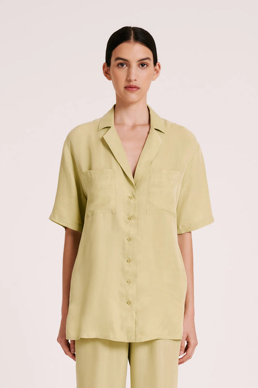NUDE LUCY - Cupro Shirt - Lime