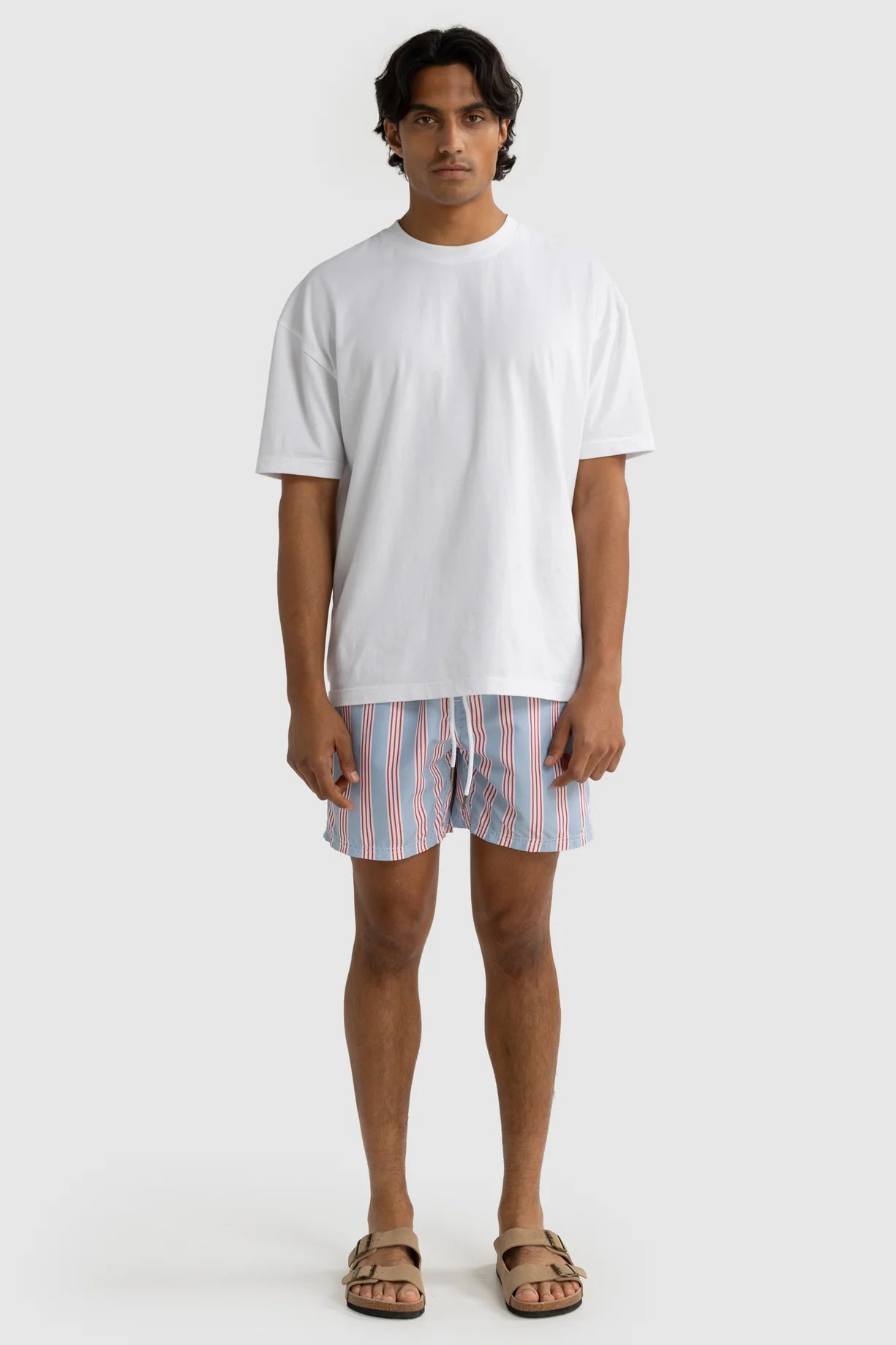 ORTC Boardwalk Stripe Swim Shorts Mist Blue