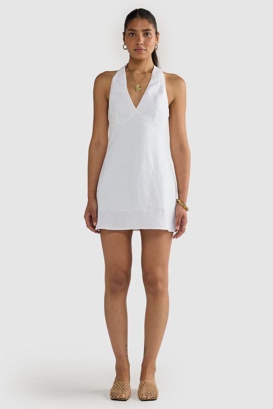 ORTC - Rosa Linen Mini Dress - White