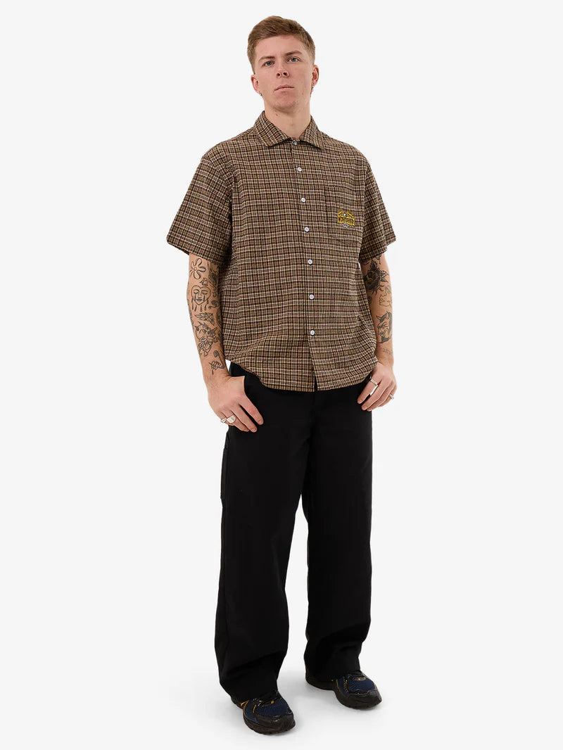 WORSHIP - Lavish Short Sleeve Shirt - BROWN