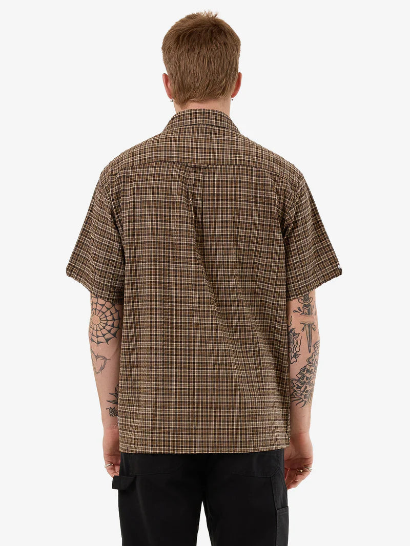 WORSHIP - Lavish Short Sleeve Shirt - BROWN