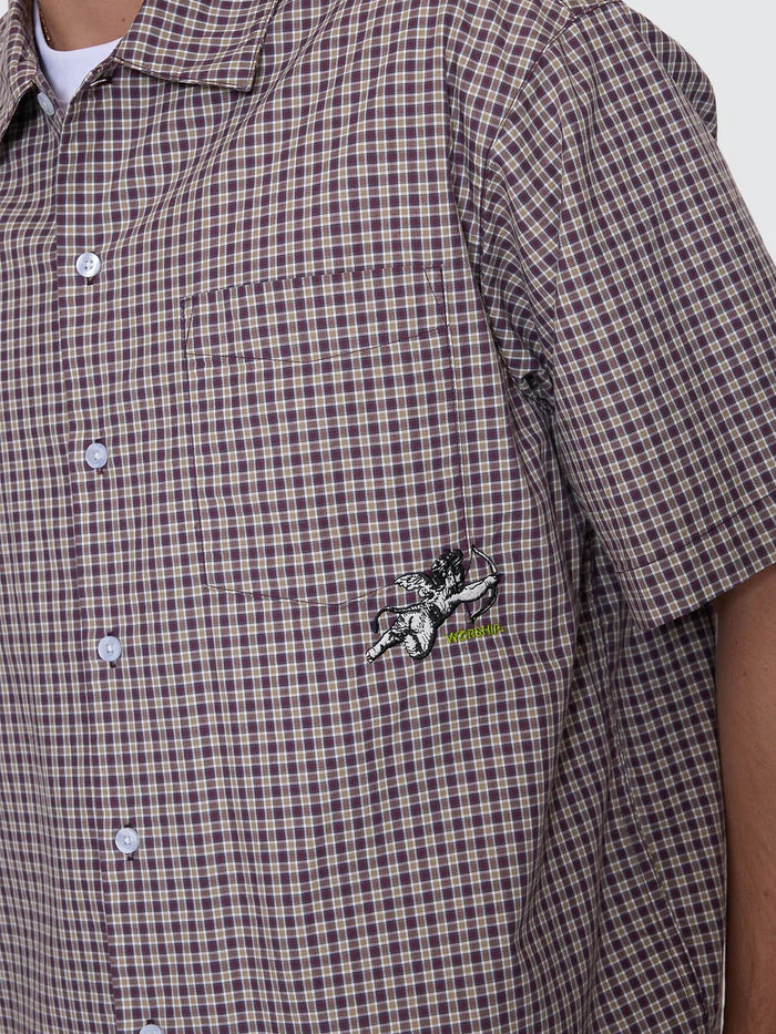 WORSHIP - Cherub Short Sleeve Shirt - Blackberry