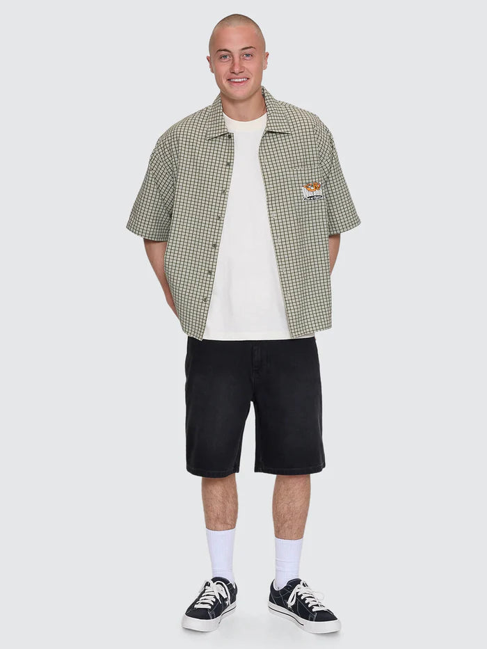 WORSHIP - On Leave Box Fit Short Sleeve Shirt - CALI GREEN