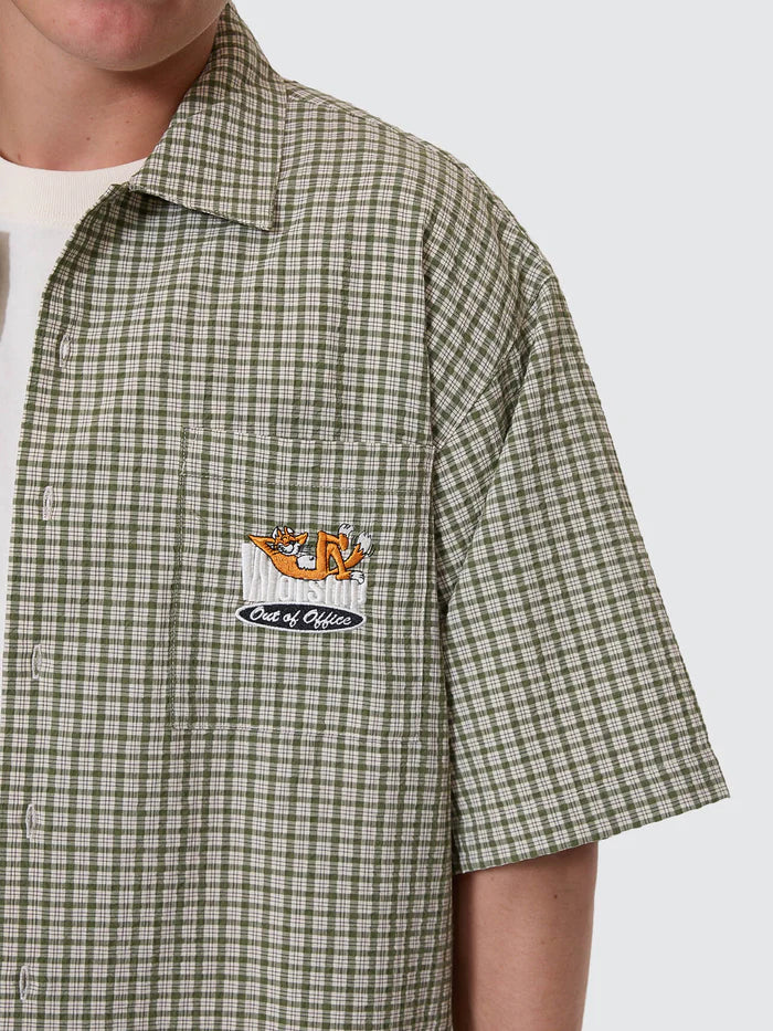 WORSHIP - On Leave Box Fit Short Sleeve Shirt - CALI GREEN