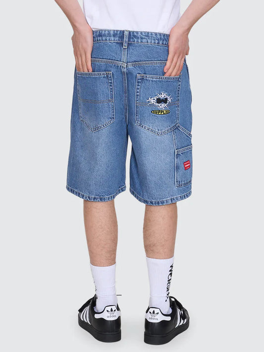 WORSHIP - Is This It Carpenter Jean Short - Faded Sky High