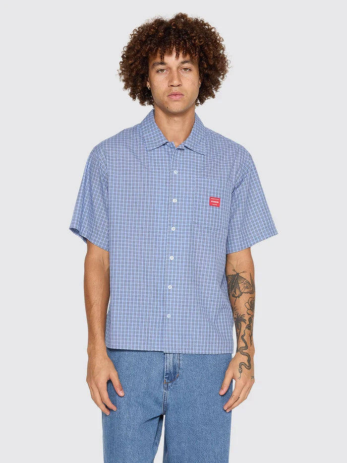 WORSHIP - Bannerman Short Sleeve Shirt - BLUE