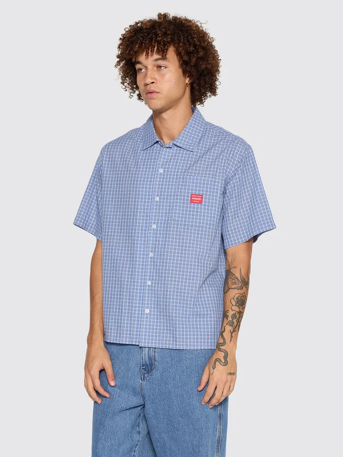 WORSHIP - Bannerman Short Sleeve Shirt - BLUE