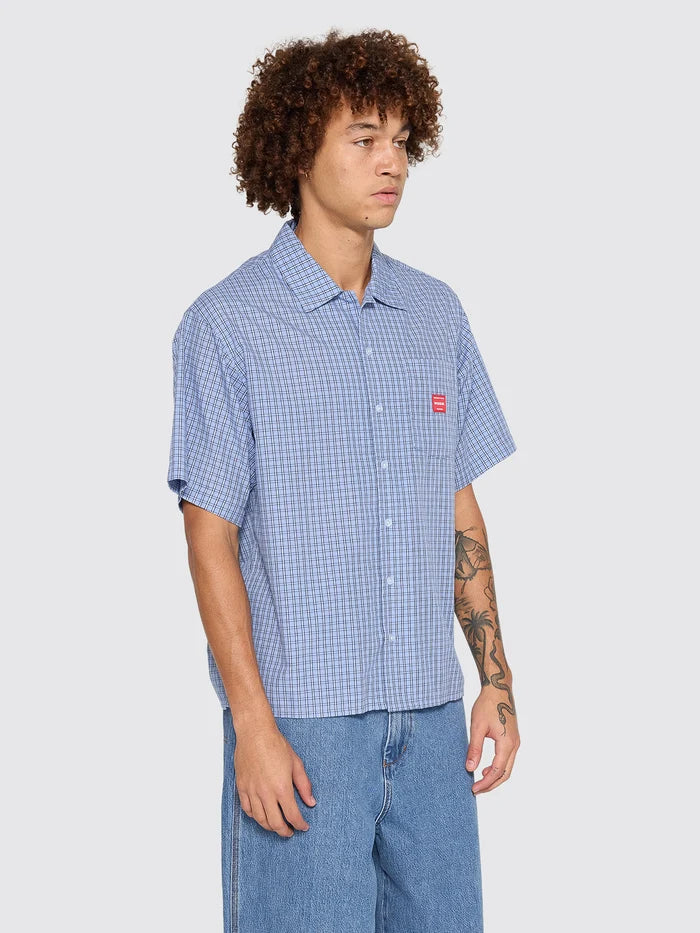 WORSHIP - Bannerman Short Sleeve Shirt - BLUE