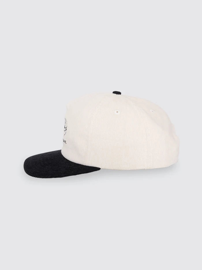 WORSHIP - Cherub Cord Hat - CREAM/BLACK