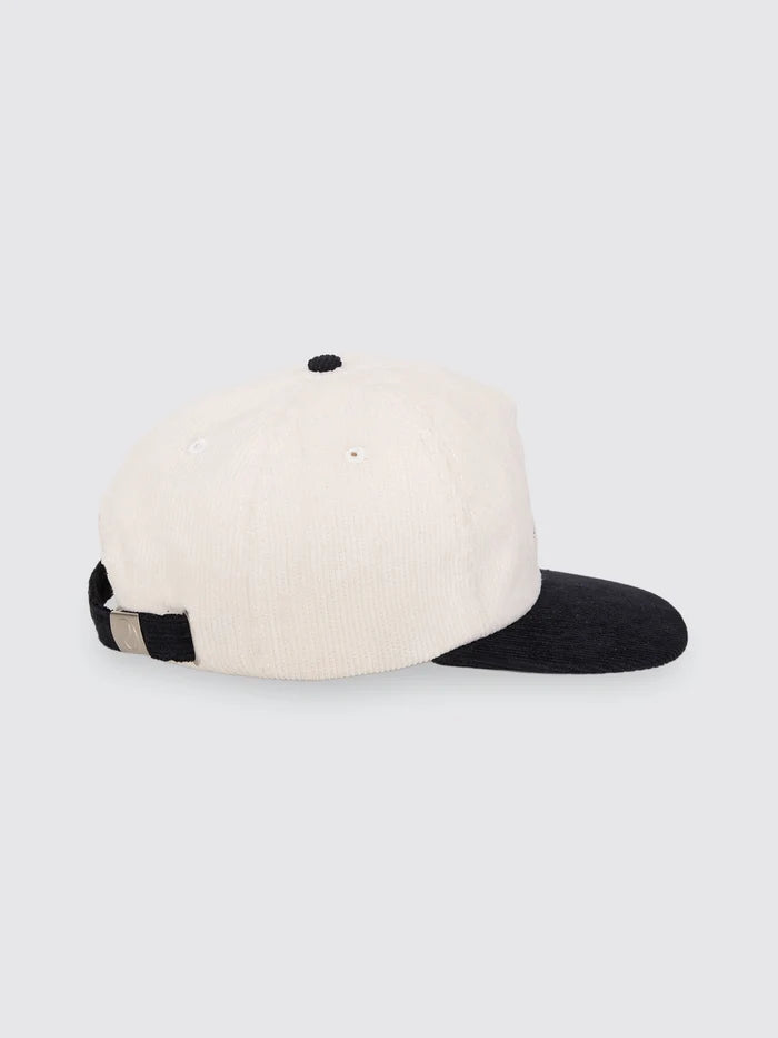 WORSHIP - Cherub Cord Hat - CREAM/BLACK