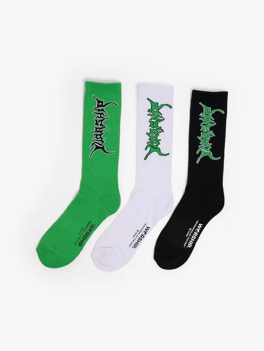 Worship - Rama Socks 3 Pack - White - Black - Oriole