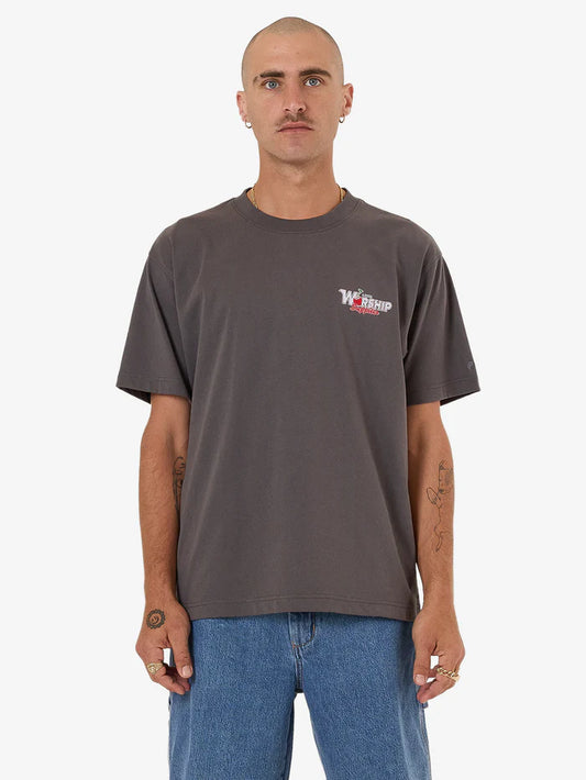 WORSHIP - Glazed And Confused Tee - Worn Black