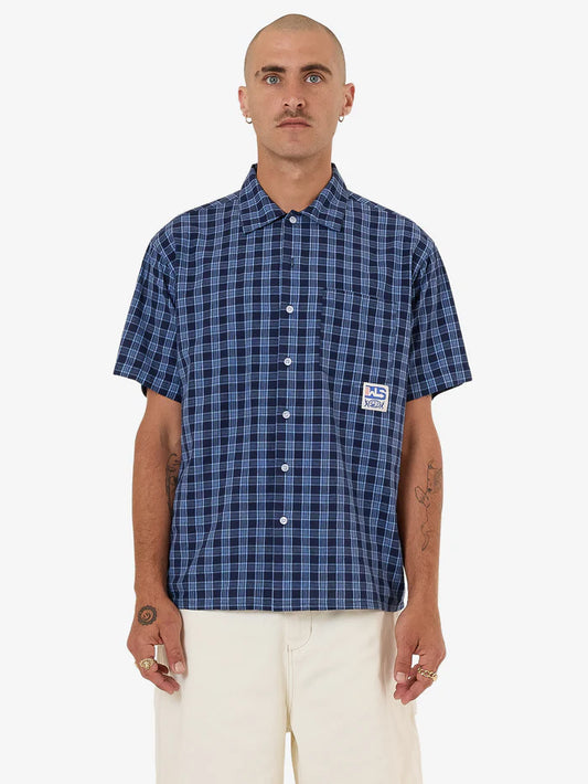 WORSHIP - Removal Short Sleeve Shirt - Bell Air Blue