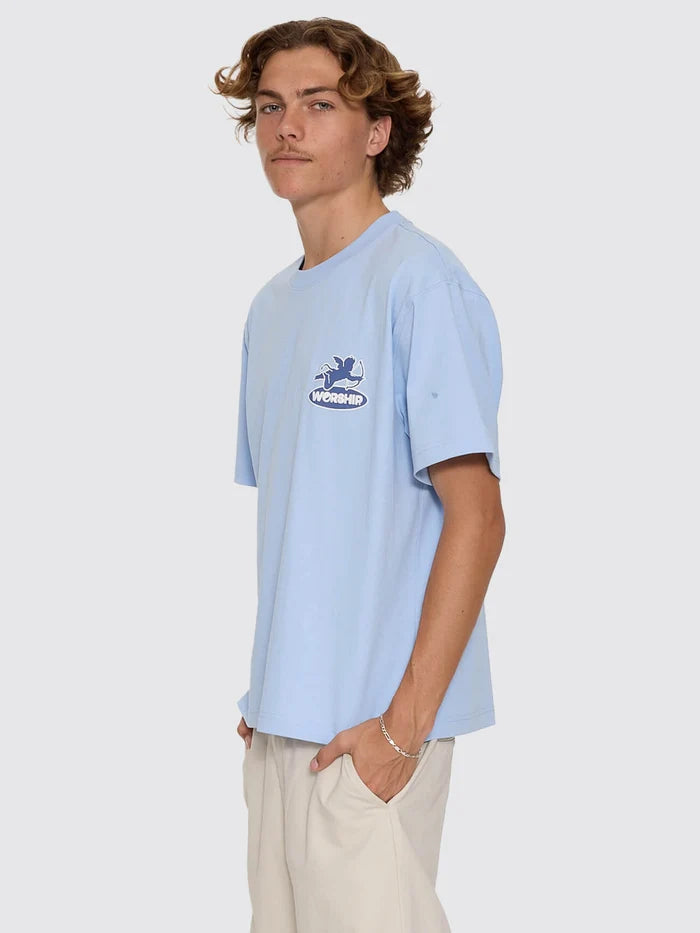 WORSHIP - Shadow Cherub Tee - DREAM BLUE