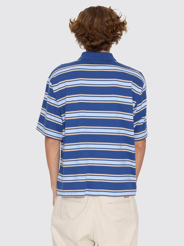 WORSHIP - Shadow Cherub Short Sleeve Golf Polo - BLUE