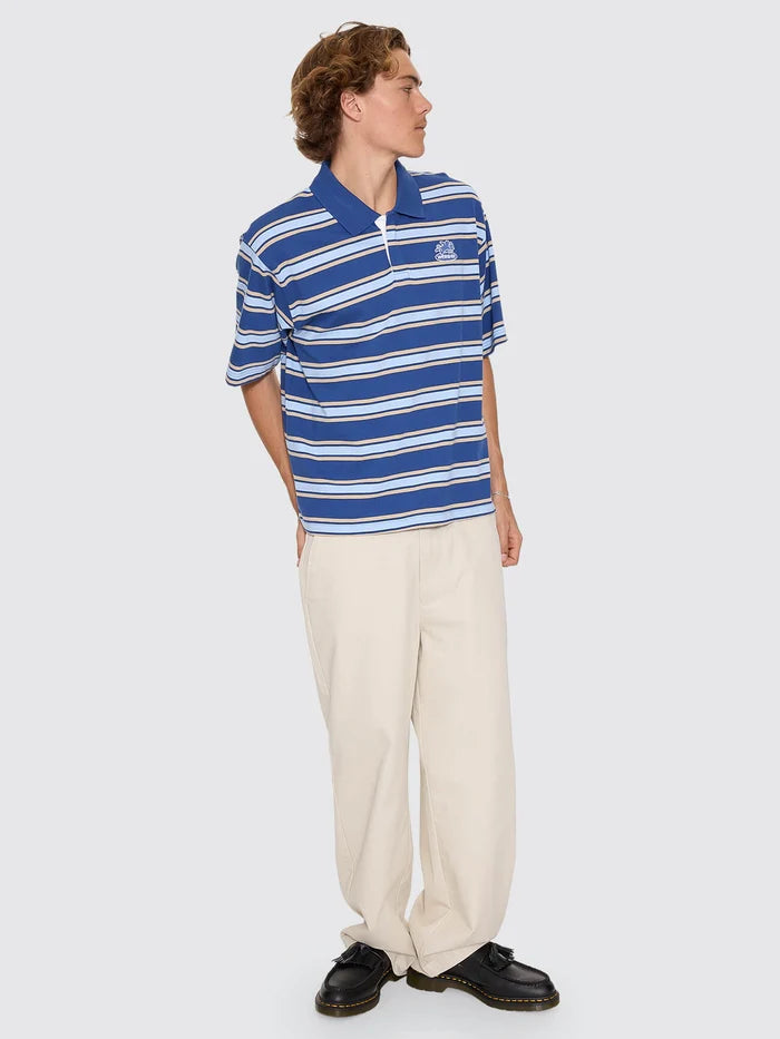 WORSHIP - Shadow Cherub Short Sleeve Golf Polo - BLUE