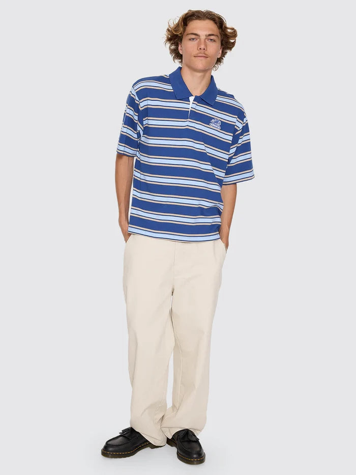 WORSHIP - Shadow Cherub Short Sleeve Golf Polo - BLUE