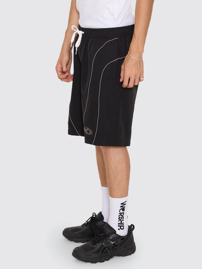 WORSHIP - Toll Free Elastic Swim Short - BLACK