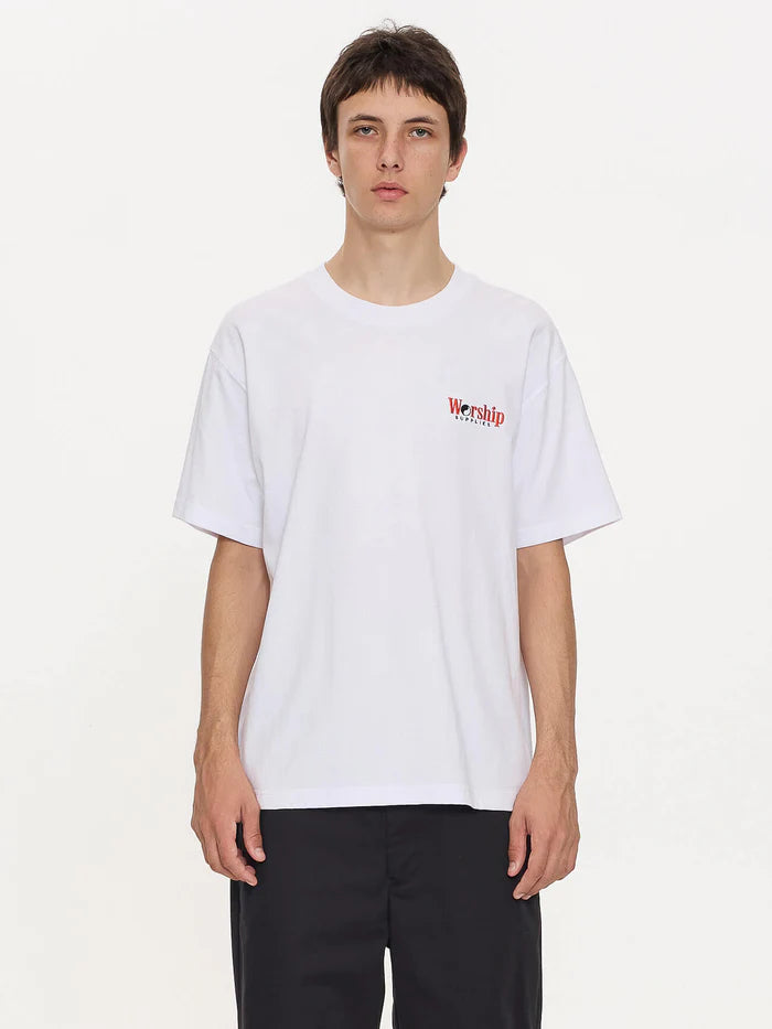 WORSHIP - Core Smoko Tee - White