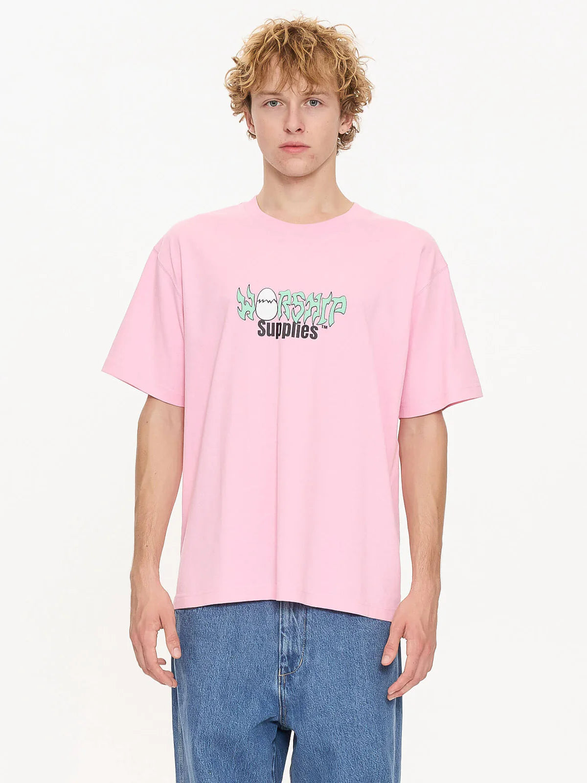 WORSHIP - Scrambled Tee - Flamingo Mens