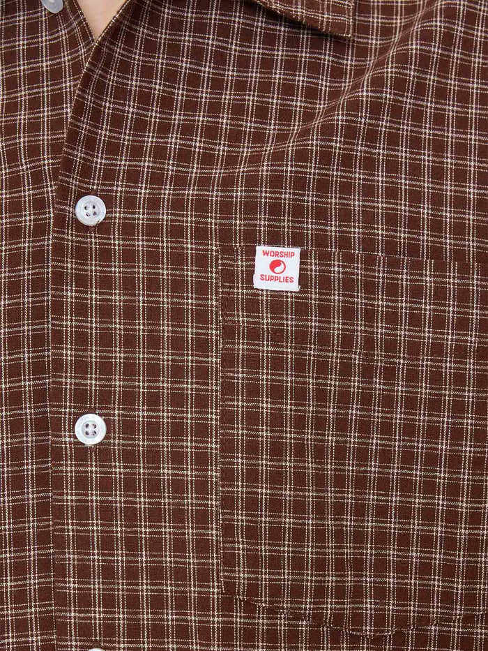 WORSHIP - Cherub Short Sleeve Shirt - Brown