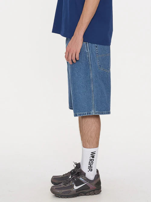 WORSHIP - Belter Big Dawg Jean Short - Sky High Blue