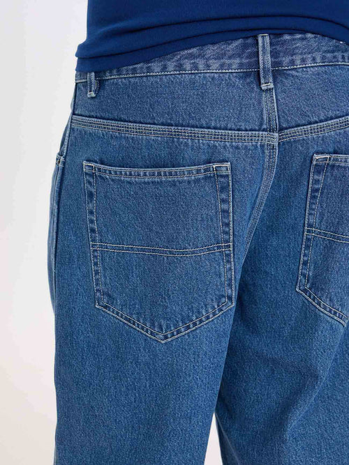 WORSHIP - Belter Big Dawg Jean Short - Sky High Blue