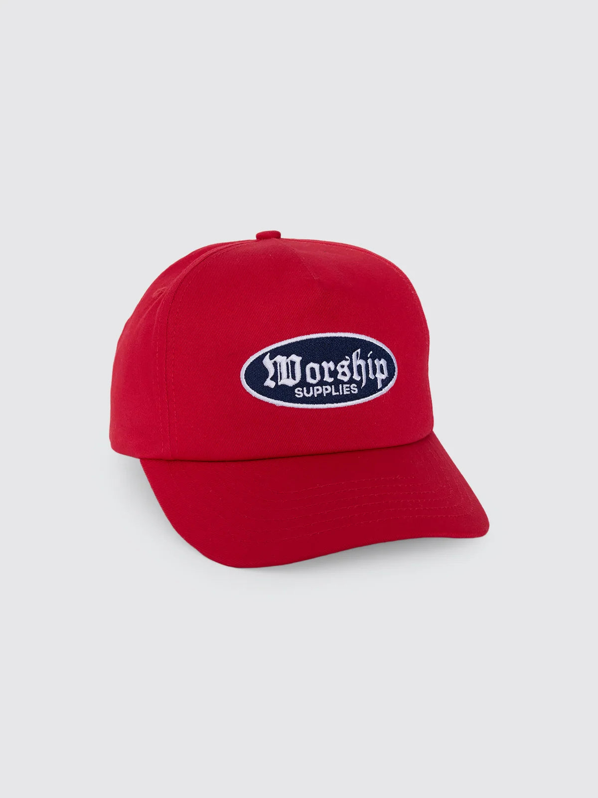 WORSHIP - RISE 5 PANEL HAT - RED