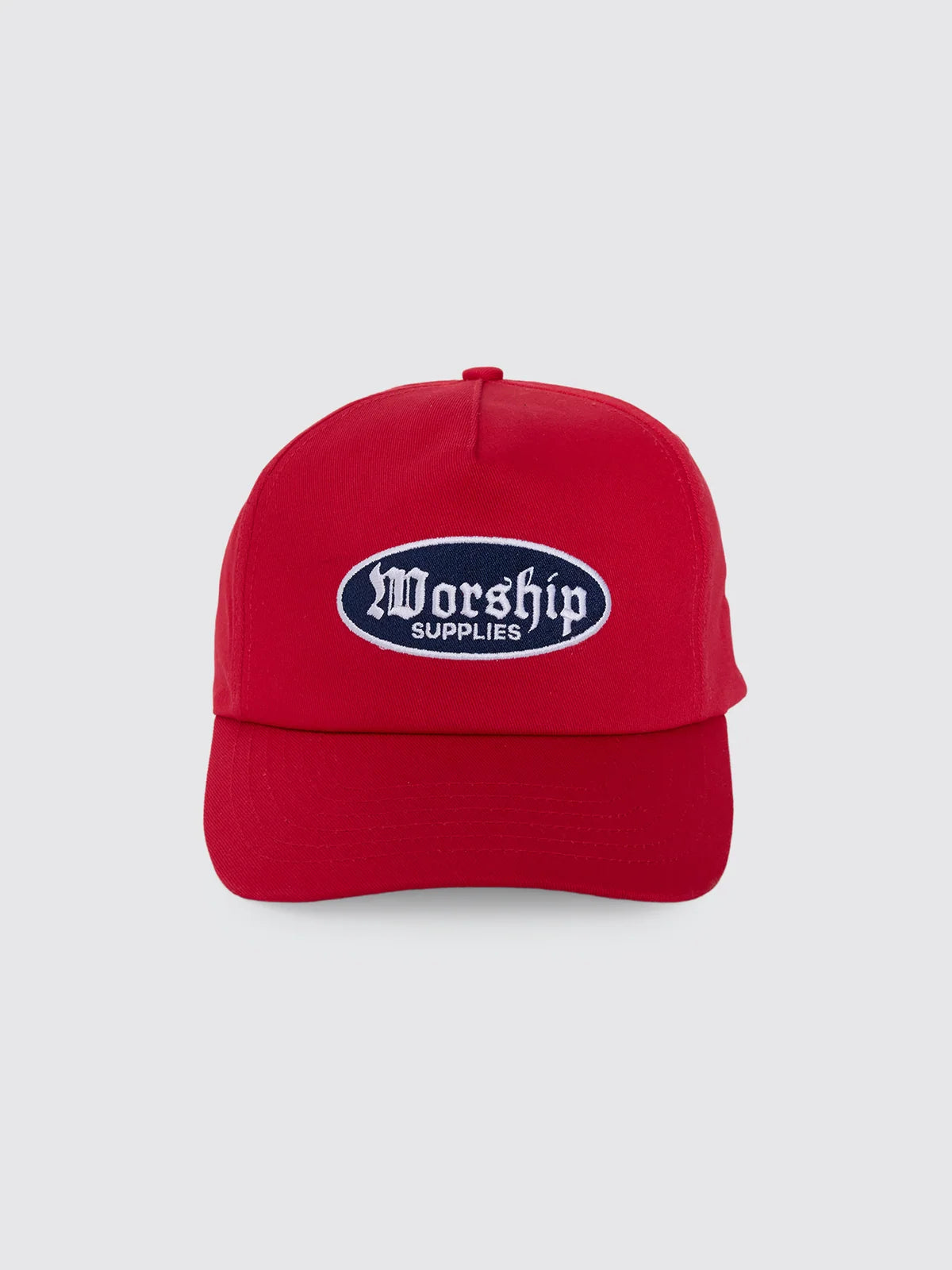 WORSHIP - RISE 5 PANEL HAT - RED