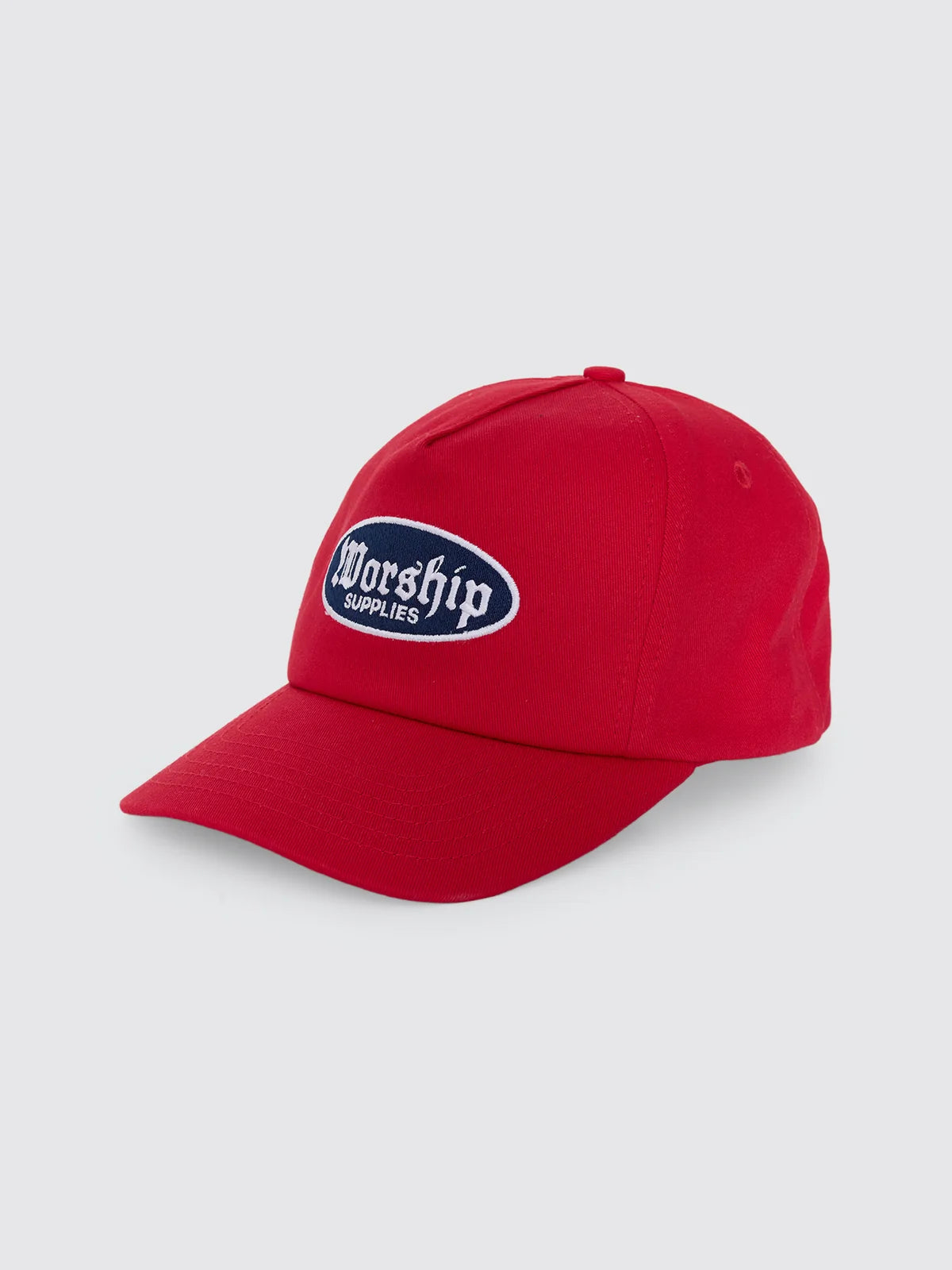 WORSHIP - RISE 5 PANEL HAT - RED